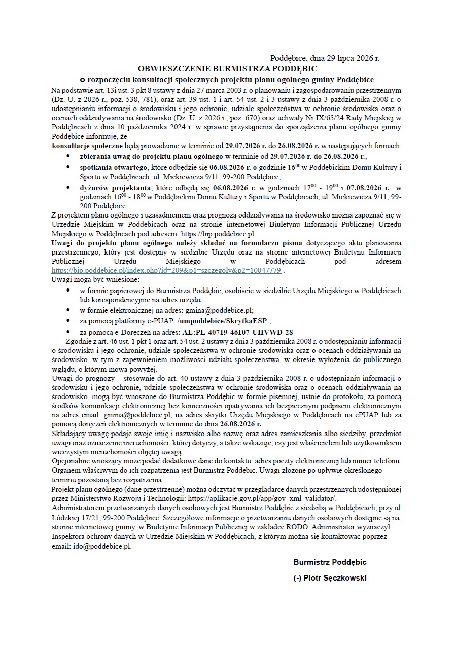 Obwieszczenie_o_konsultacjach_społecznych_projektu_planu_og&oacute;lnego_gminy_Poddębice